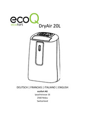 ecofort ecoQ DryAir 20L Manuel D'instructions