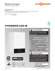 Viessmann Vitodens 200-W B2HE Mode D'emploi