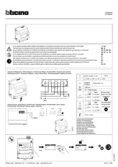 Bticino F40DM63N Guide Rapide