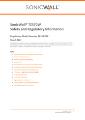 SonicWALL APL62-0F8 Mode D'emploi