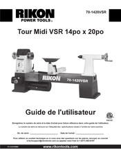 Rikon Power Tools Tour Midi VSR 14po x 20po Guide De L'utilisateur