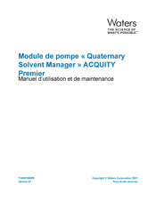 WATERS CORPORATION ACQUITY Premier QSM Manuel D'utilisation Et De Maintenance