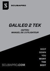 Scubapro GALILEO 2 TEK Manuel De L'utilisateur