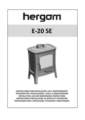 hergom E-20 SE Instructions D'installation, De Service Et D'entretien