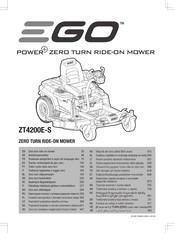 Ego Power+ ZT4200E-S Mode D'emploi