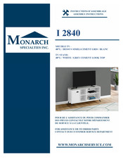 Monarch Specialties I 2840 Instructions D'assemblage