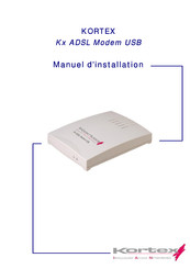 Kortex Kx ADSL Modem USB Manuel D'installation