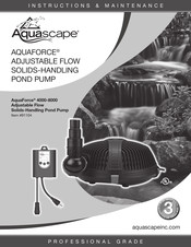 AquaScape AquaForce 4000-8000 Instructions Et Entretien