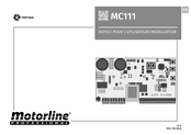 Motorline professional MC111 Notice Pour L'utilisateur/Installateur