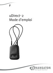 Hansaton 2 Mode D'emploi