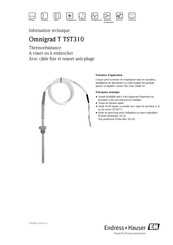 Endress+Hauser Omnigrad T TST310 Information Technique