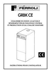 Ferroli GRBK 30 CE Instructions Pour L'installateur