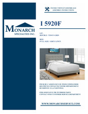 Monarch Specialties I 5920F Instructions D'assemblage