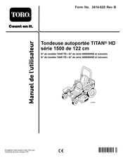 Toro TITAN HD 1500 Série Manuel De L'utilisateur