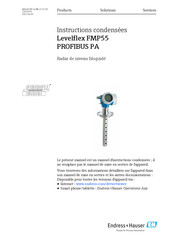 Endress+Hauser Levelflex FMP55 PROFIBUS PA Instructions Condensées