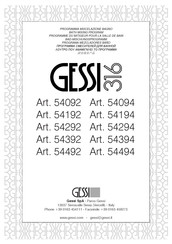 Gessi 316 54094 Manuel D'installation