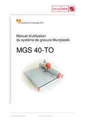 Murrplastik MGS 40-TO Manuel D'utilisation