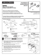 American Standard SERIN 2064.451 Instructions D'installation