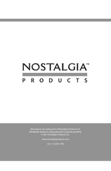 NOSTALGIA PRODUCTS NRKPCRT25RR Consignes Et Recettes