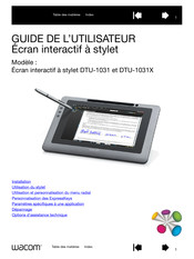 Wacom DTU-1031 Guide De L'utilisateur