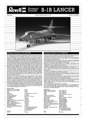 REVELL Strategic Bomber B-1B LANCER Mode D'emploi