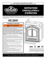 Napoleon NZ-26WI Instructions D'installation