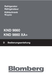 Blomberg KND 9860 KND 9860 XA+ Mode D'emploi