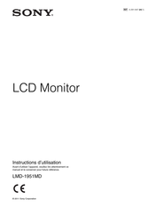 Sony LMD-1951MD Instructions D'utilisation