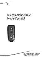 Hansaton RCV1 Mode D'emploi