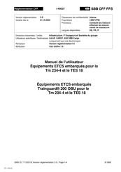 SBB ETCS Manuel De L'utilisateur