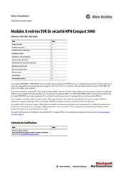 Rockwell Automation Allen-Bradley NPN Compact 5000 Notice D'installation