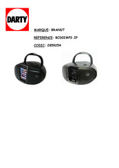 Brandt BCD02MP3-IP Manuel D'utilisation