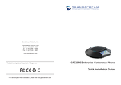 Grandstream Networks GAC2500 Guide D'installation Rapide