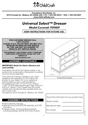 Child Craft Universal Select Dresser Mode D'emploi