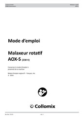 Collomix AOX-S Mode D'emploi