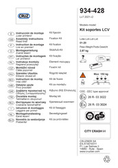 Cruz Kit soportes LCV Instructions De Montage