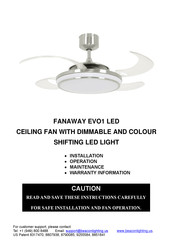 Beacon Lighting FANAWAY EVO1 LED Manuel D'installation