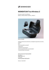 Sennheiser MOMENTUM True Wireless 3 Notice D'emploi