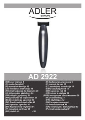 Adler europe AD 2922 Mode D'emploi