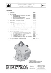 Kinetrol K101 Manuel D'installation