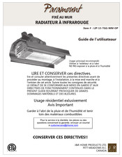 Paramount LIP-15-TGG-WM-OP Guide De L'utilisateur