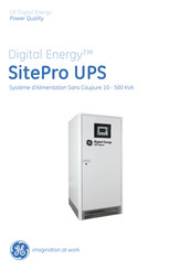 GE Digital Energy SitePro UPS Mode D'emploi