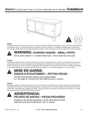 Crate&Barrel District Mode D'emploi