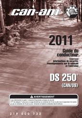 Can-Am DS 250 2011 Guide Du Conducteur