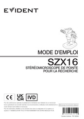 Evident SZX16 Mode D'emploi