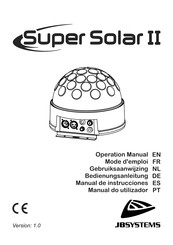 Jb Systems SUPER SOLAR II Mode D'emploi