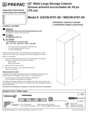 Prepac WSCW-0707-2K Instructions De Montage