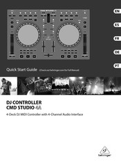 Behringer CMD Studio 4A Guide De Démarrage Rapide