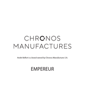 Chronos Manufactures ANDRE BELFORT AB-8610 Empereur Mode D'emploi