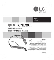 LG TONE PRO HBS-760 Guide De L'utilisateur